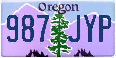 OR license plate 987JYP