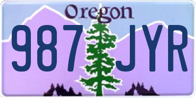 OR license plate 987JYR