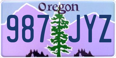 OR license plate 987JYZ