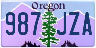 OR license plate 987JZA