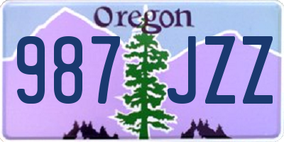 OR license plate 987JZZ