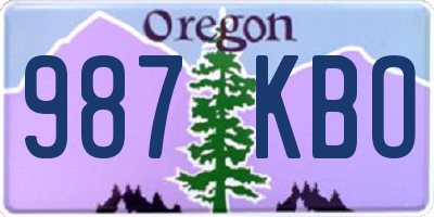 OR license plate 987KBO