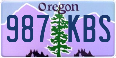 OR license plate 987KBS
