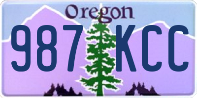 OR license plate 987KCC