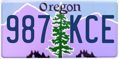 OR license plate 987KCE