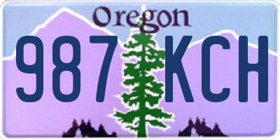 OR license plate 987KCH