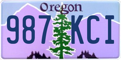 OR license plate 987KCI