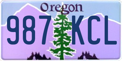 OR license plate 987KCL