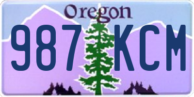 OR license plate 987KCM