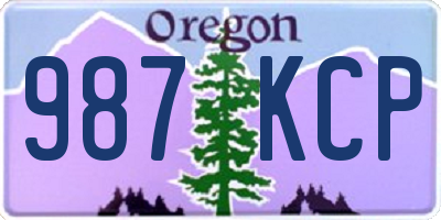 OR license plate 987KCP