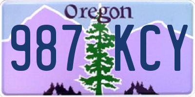 OR license plate 987KCY