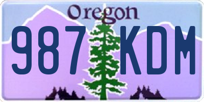 OR license plate 987KDM