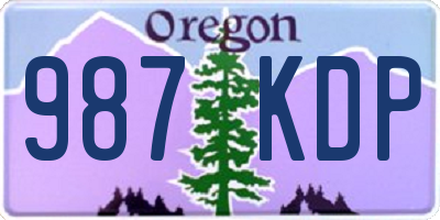 OR license plate 987KDP
