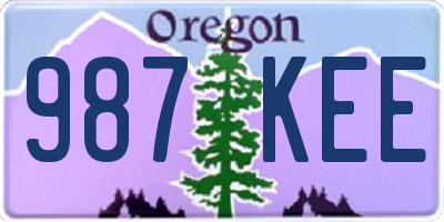 OR license plate 987KEE