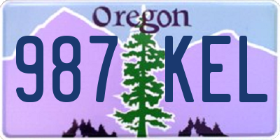 OR license plate 987KEL