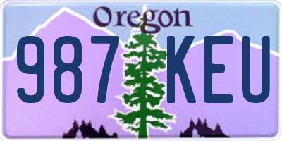 OR license plate 987KEU