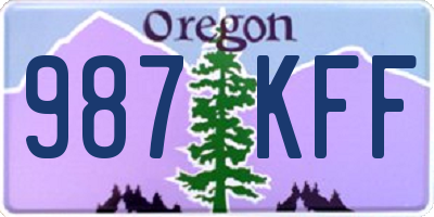 OR license plate 987KFF