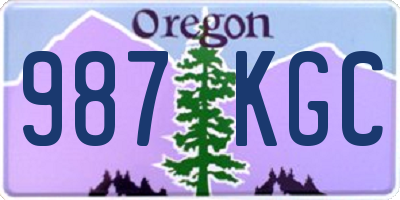 OR license plate 987KGC