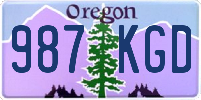 OR license plate 987KGD