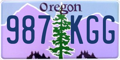 OR license plate 987KGG