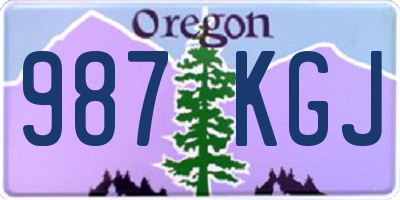 OR license plate 987KGJ