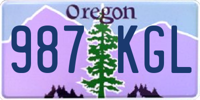 OR license plate 987KGL