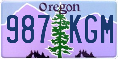 OR license plate 987KGM