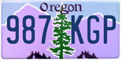 OR license plate 987KGP