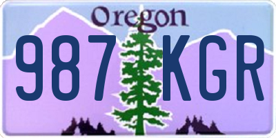OR license plate 987KGR