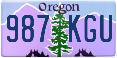 OR license plate 987KGU