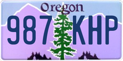 OR license plate 987KHP