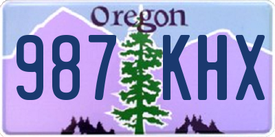 OR license plate 987KHX