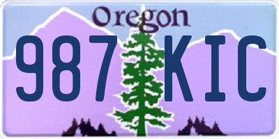 OR license plate 987KIC