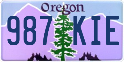OR license plate 987KIE