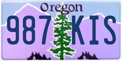 OR license plate 987KIS