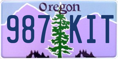 OR license plate 987KIT