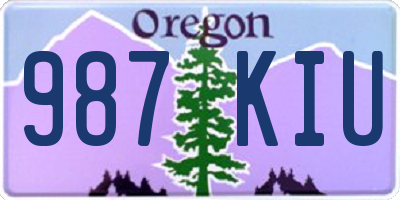 OR license plate 987KIU