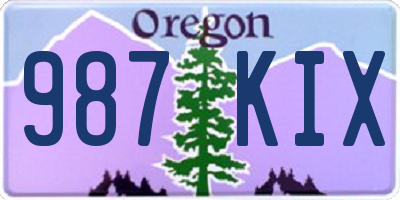 OR license plate 987KIX