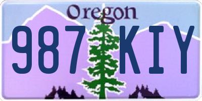 OR license plate 987KIY