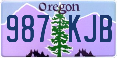 OR license plate 987KJB