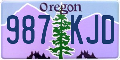 OR license plate 987KJD