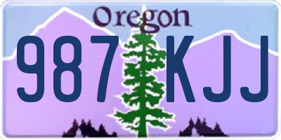 OR license plate 987KJJ