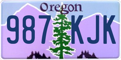 OR license plate 987KJK