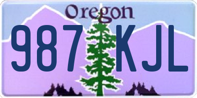 OR license plate 987KJL