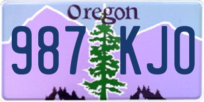 OR license plate 987KJO