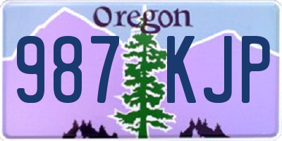 OR license plate 987KJP