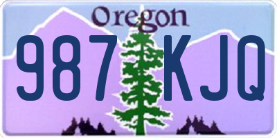 OR license plate 987KJQ
