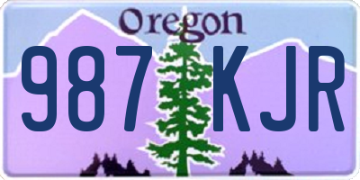 OR license plate 987KJR