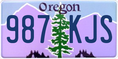 OR license plate 987KJS