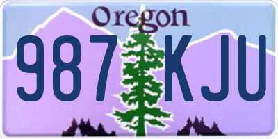 OR license plate 987KJU